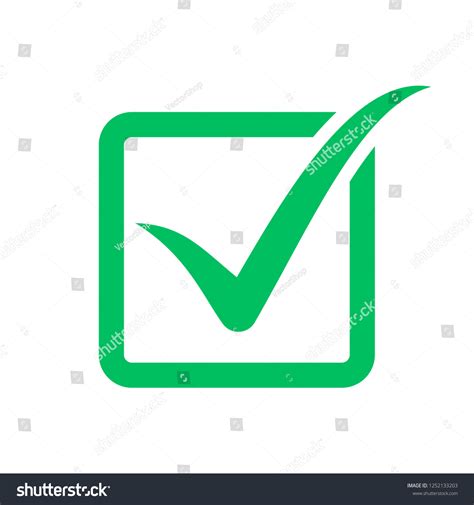 Check Mark Symbol Check Box Icon Stock Vector (Royalty Free) 1252133203 | Shutterstock