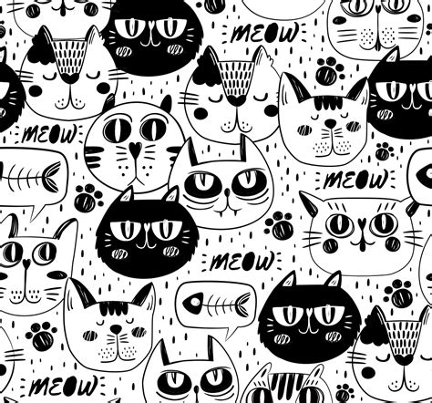 Cat Doodles cat wallpaper