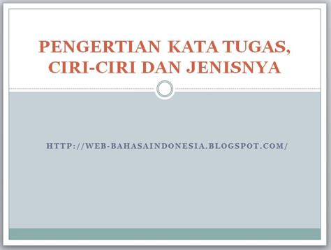 Contoh Kata Tugas – pulp