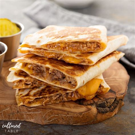 Easy Shredded Beef Quesadilla Recipe - Cultured Table