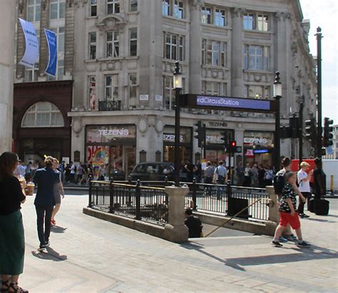 London's Oxford Circus station exits map