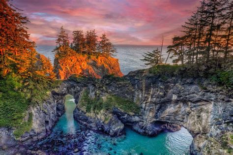 Oregon Coast Wall Art Photo Print Oregon Coast Natural Bridge at Samuel ...