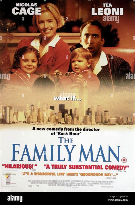 TEA LEONI, NICOLAS CAGE, MAKENZIE VEGA POSTER, THE FAMILY MAN, 2000 Stock Photo - Alamy