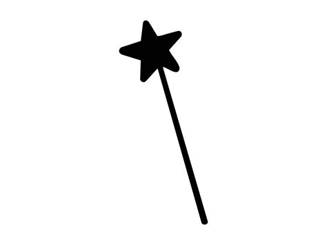 Wand Svg Magic Wand Svg Princess Wand, Silhouette Fairy Princess ...