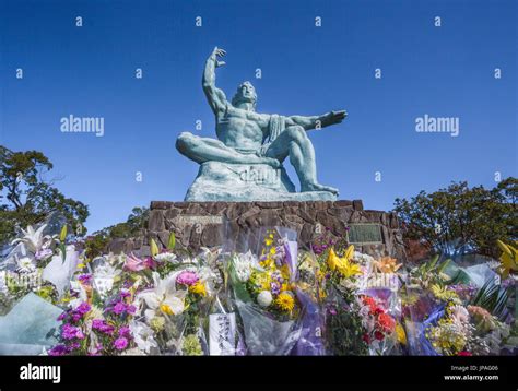 Japan, Kyushu , Nagasaki City, Atomic bomb, Nagasaki Peace Memorial (Heiwa Kinenzou Stock Photo ...