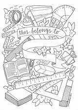 Pin By Lisandra On  Coloriages School Binder Covers Book sketch template