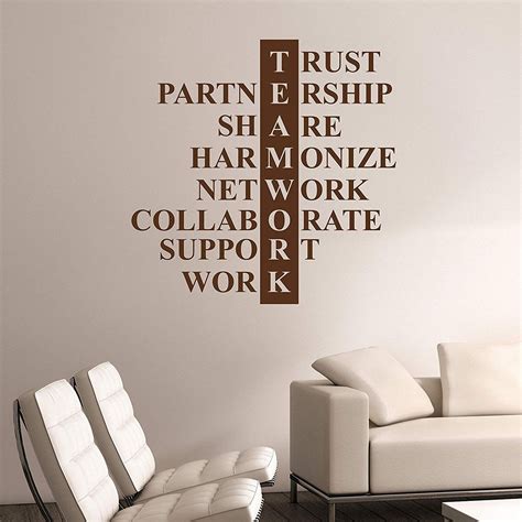 Amazon.com: Wall Decals Teamwork Wall Decal Vinyl Lettering Business ...