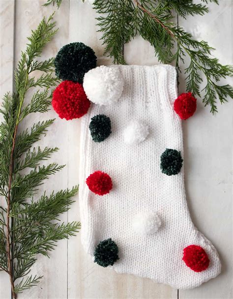 Easy Knit Christmas Stocking Pattern - Gina Michele