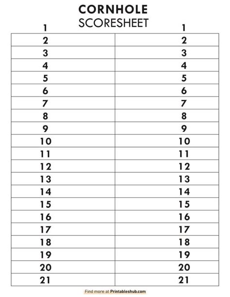 Printable Cornhole Scorecard/Scoresheet PDF | How to memorize things, Cornhole, Printables