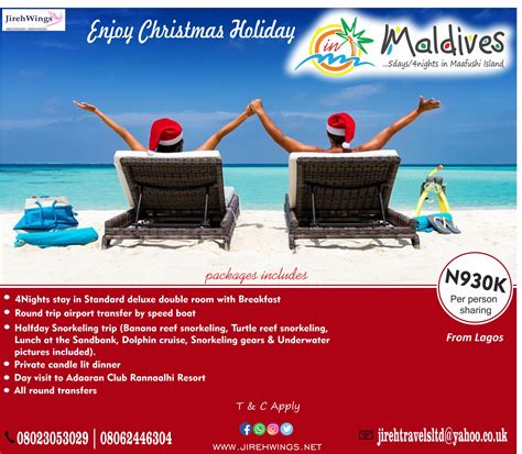 MALDIVES CHRISTMAS HOLIDAY – Jireh Travels & Tours Ltd