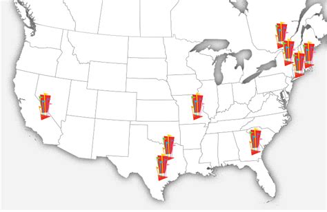 Six Flags Locations Map | Color 2018