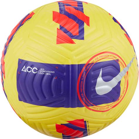 Nike Flight Premium Match Soccer Ball - Yellow & Purple with Bright ...