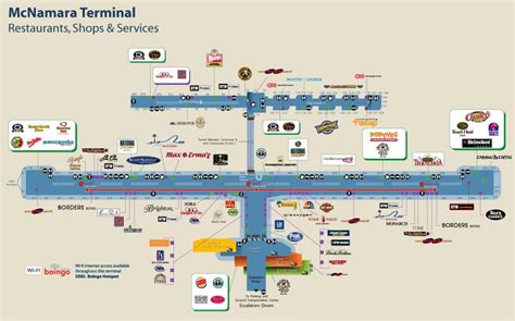 Detroit Airport Food Map - Map Pasco County