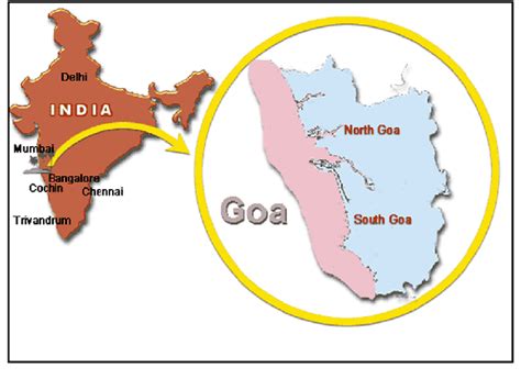 Location of the state of Goa on Indian map | Download Scientific Diagram