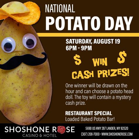 National Potato Day • Shoshone Rose Casino & Hotel | Lander, WY Shoshone Rose Casino & Hotel ...