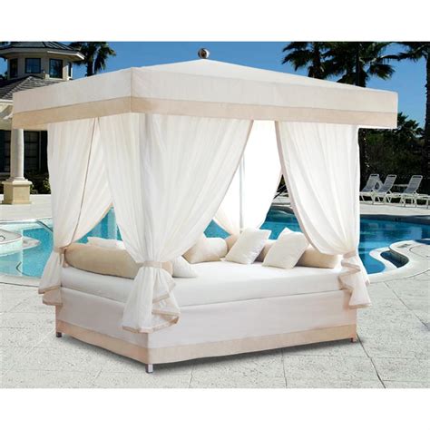 Luxury Outdoor Lounge Bed with Canopy - 232011, Patio Furniture at Sportsman's Guide