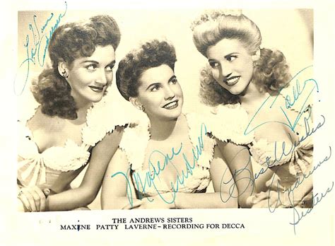 Music - The Andrews Sisters - Images | PSA AutographFacts℠