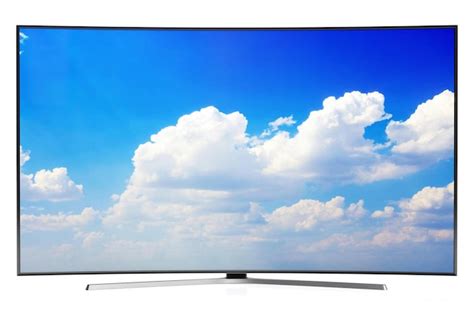 Premium Photo | Curved tv isolated on white