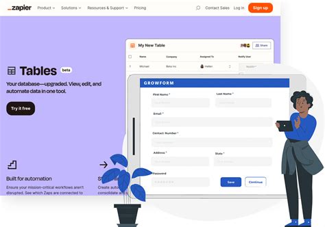 Zapier Tables form builder by Growform