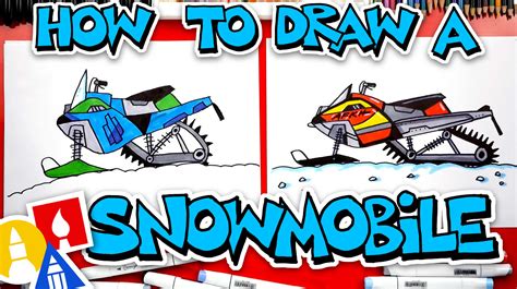 How To Draw A Snowmobile - Art For Kids Hub