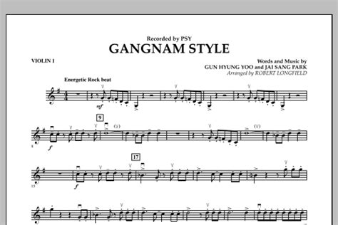 Violin Notes For Gangnam Style