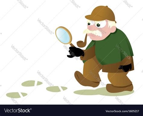 Funny Sherlock Holmes Royalty Free Vector Image