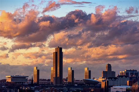 Albany Sunset Skyline Photograph by Brad Wenskoski | Fine Art America