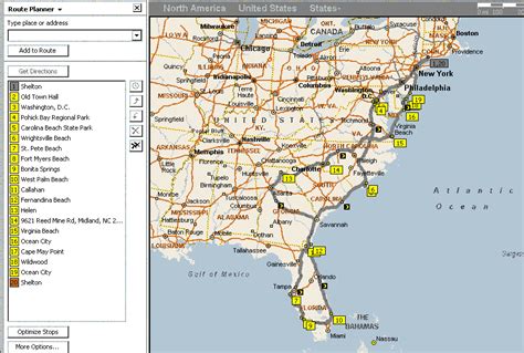 Printable East Coast Map