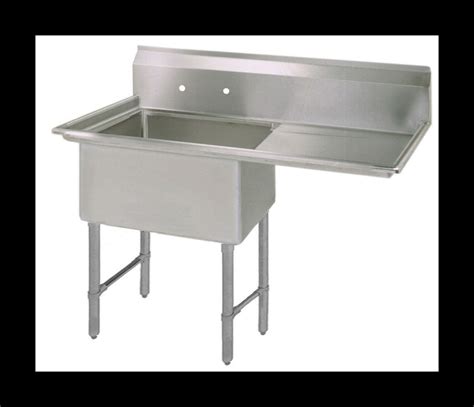 New! Stainless Steel Single Compartment Sink With Right Drainboard – TEC Akron