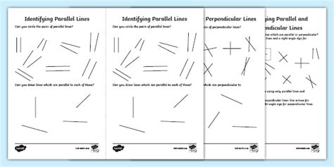 Identifying Parallel and Perpendicular Lines Worksheet