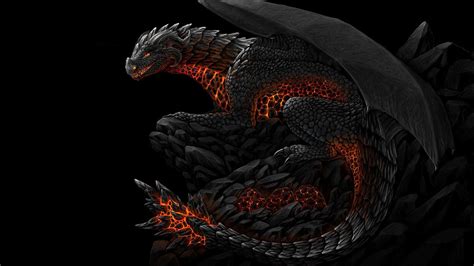Download Black Scary Dragon Wallpaper | Wallpapers.com