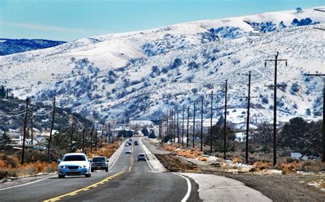 Snow carpets the Gorman and Frazier Park areas along the I-5 Freeway – Daily News