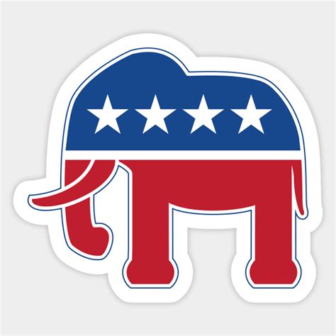 Republican Elephant - Republican - Sticker | TeePublic