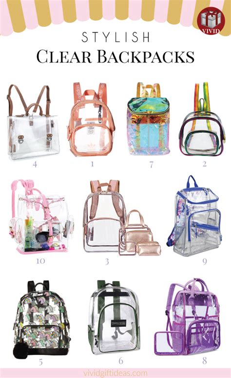 10 Cute Clear Backpacks For School & Travel