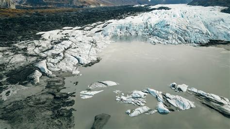 Premium Photo | Aerial view of matanuska glacier state recreation area in alaska. high quality photo