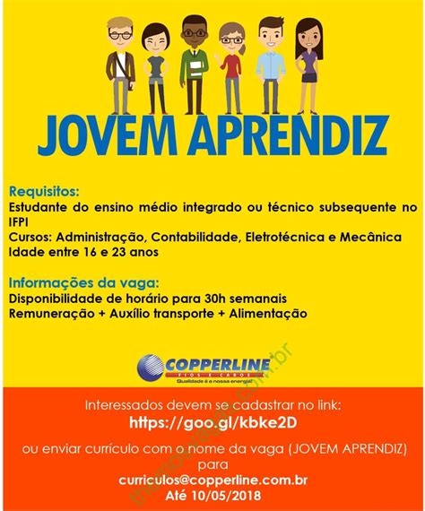 Vaga para Jovem Aprendiz na Copperline em Teresina – PI | Themos Vagas | Empregos e ...