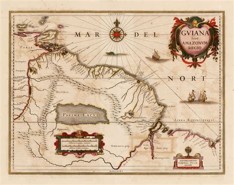 One of the classic "El Dorado" maps, issued by Willem Blaeu in the early seventeenth century ...