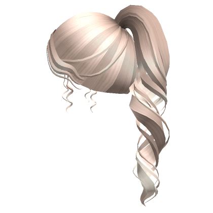 Curly Platinum Blonde Ponytail's Code & Price - RblxTrade