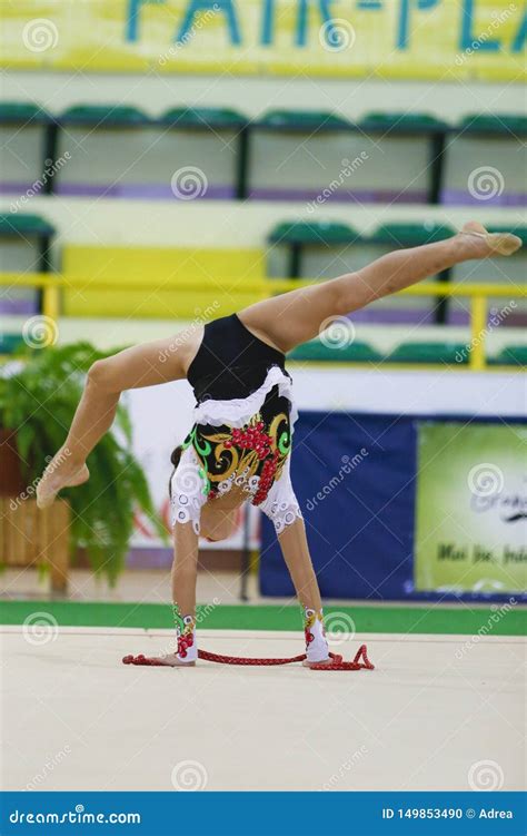 Athlete at the National Rhythmic Gymnastics Championship Stock Photo ...