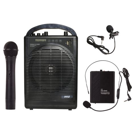 Buy Pyle Portable Outdoor PA Speaker Amplifier System & Microphone Set with Bluetooth Wireless ...