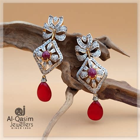 Scroll Gold Plated Earrings | Al Qasim Jewellers | Bridal Jewellery ...