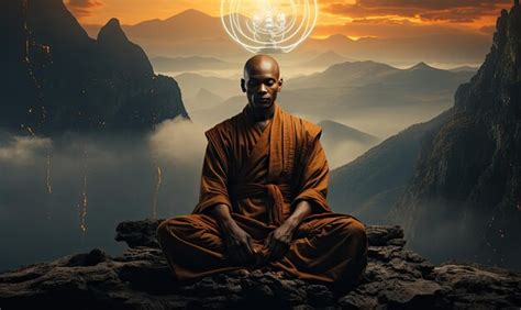 Premium AI Image | monk meditation