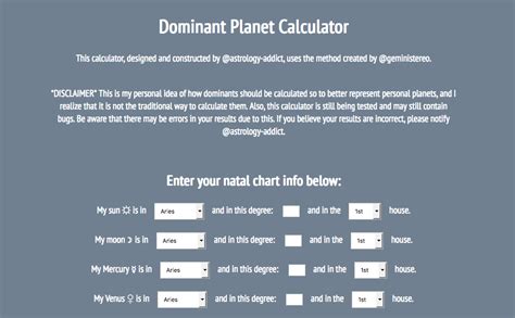 little star ☆ : New Dominant Planet Calculator!! As requested,...