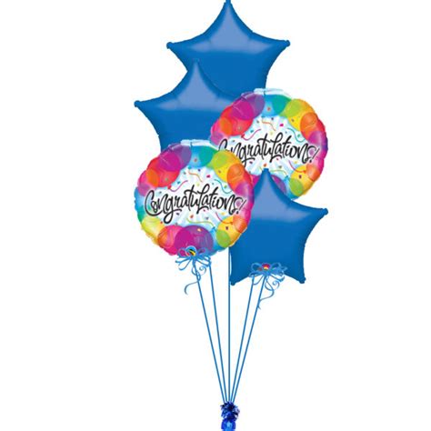 Congratulations Balloon Blue Bunch | Magic Balloons