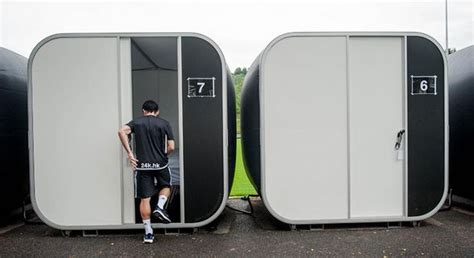 Sleep your way to the top | FourFourTwo | Sleeping pods, Pod hotels, Home basketball court