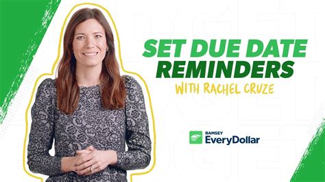 Due Date Reminders in EveryDollar - YouTube