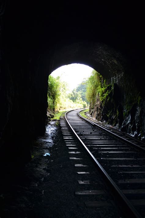 Free Images : track, railroad, bridge, night, rail, train, tunnel, dark ...