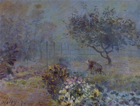 Foggy Morning, Voisins, 1874 - Alfred Sisley - WikiArt.org