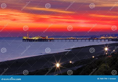 Brighton Pier stock photo. Image of attraction, east, seafront - 7681796