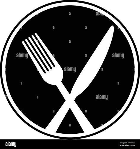 Fork and Knife Cross Symbol- An Illustration of a Fork and Knife Cross ...